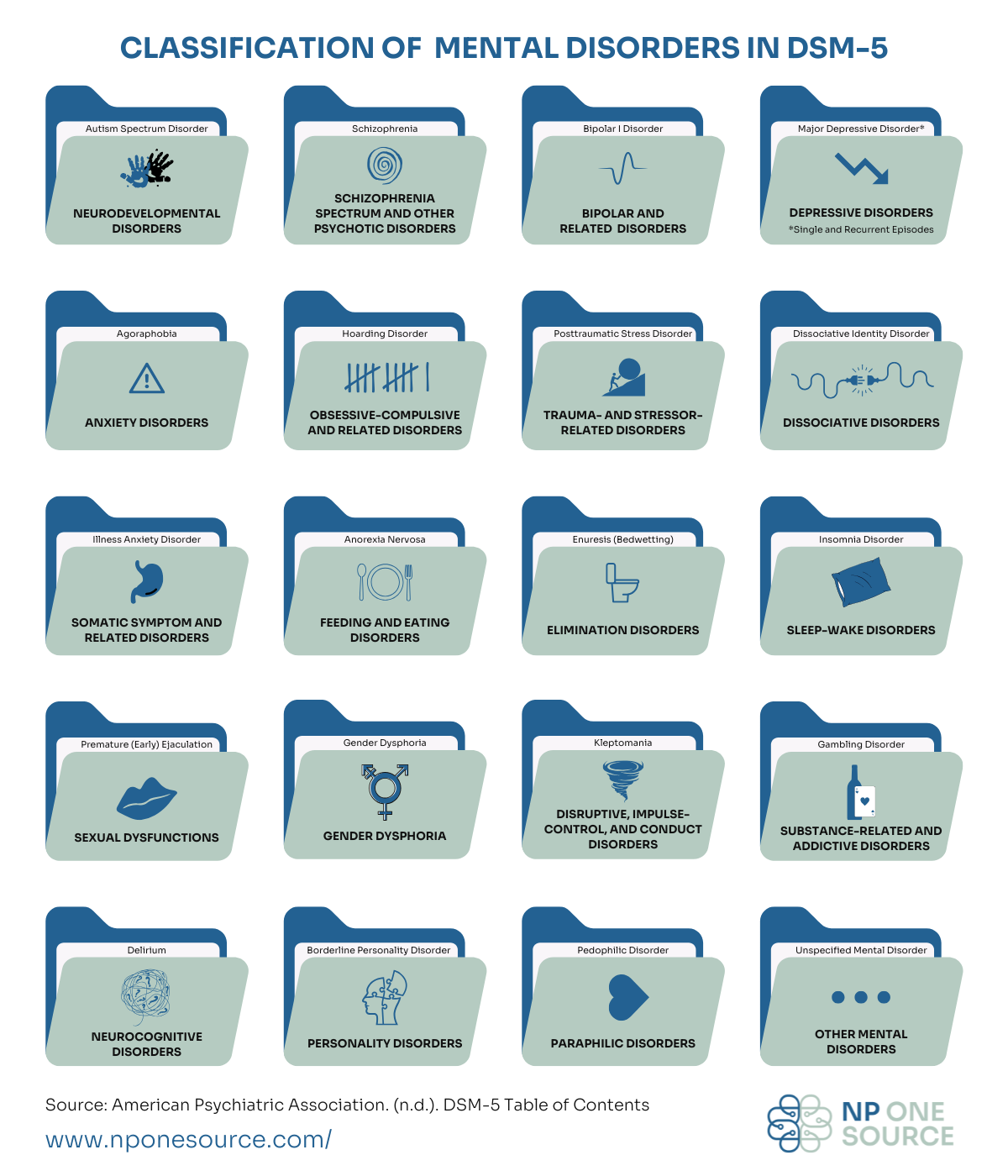 DSM-5 Classification of Disorders by Type - NP ONE SOURCE